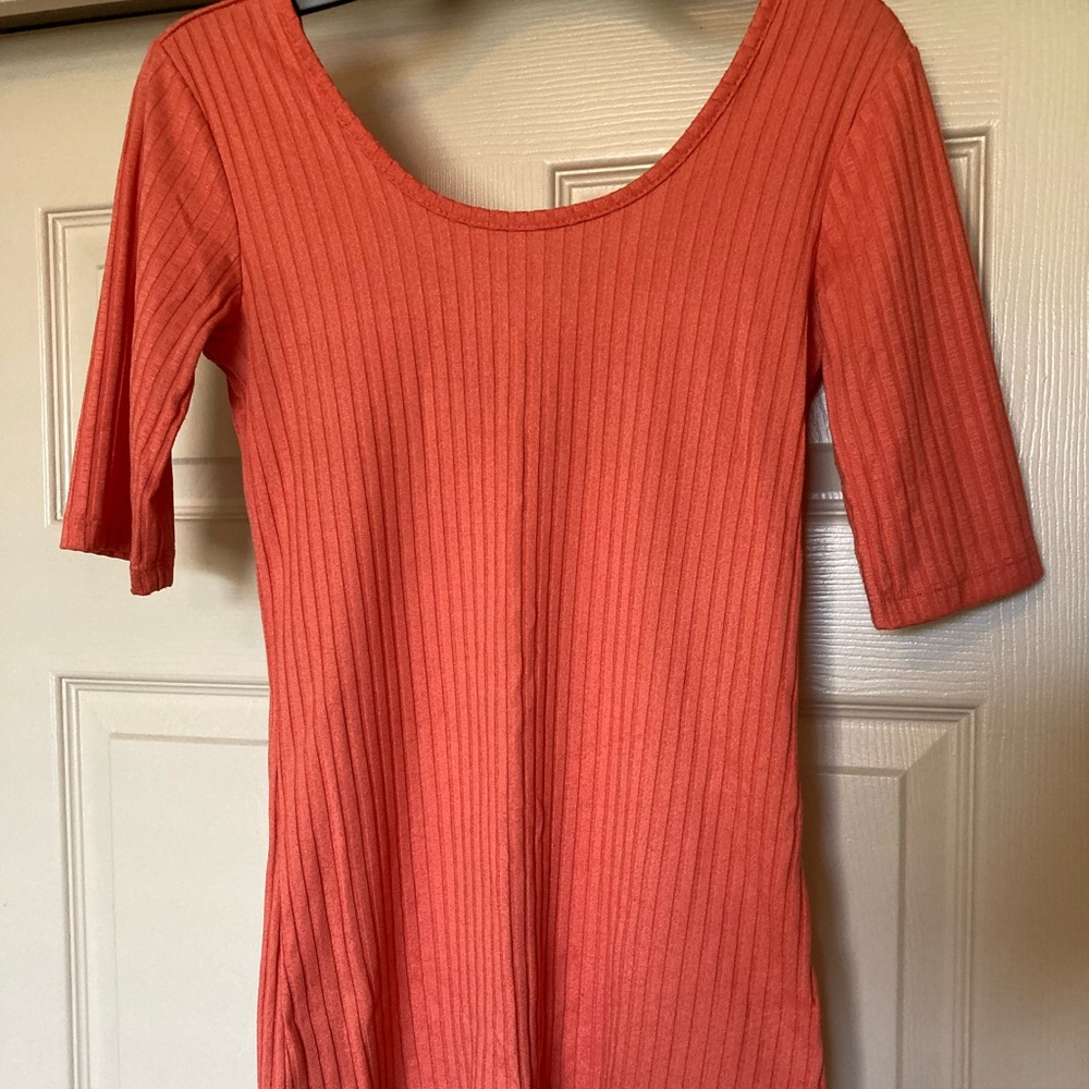 Decree Salmon Pink Fitted Top